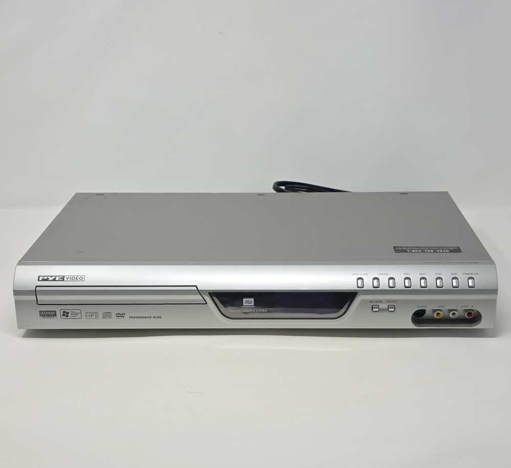 PYE Video PY90DG DVD Recorder Progressive Scan 480p Region 1 Silver DVD/CD